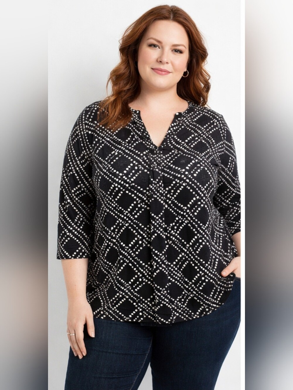 Ann Taylor Women's Business Casual Stretch Rayon Polka Dot Blouse Pleated  XL